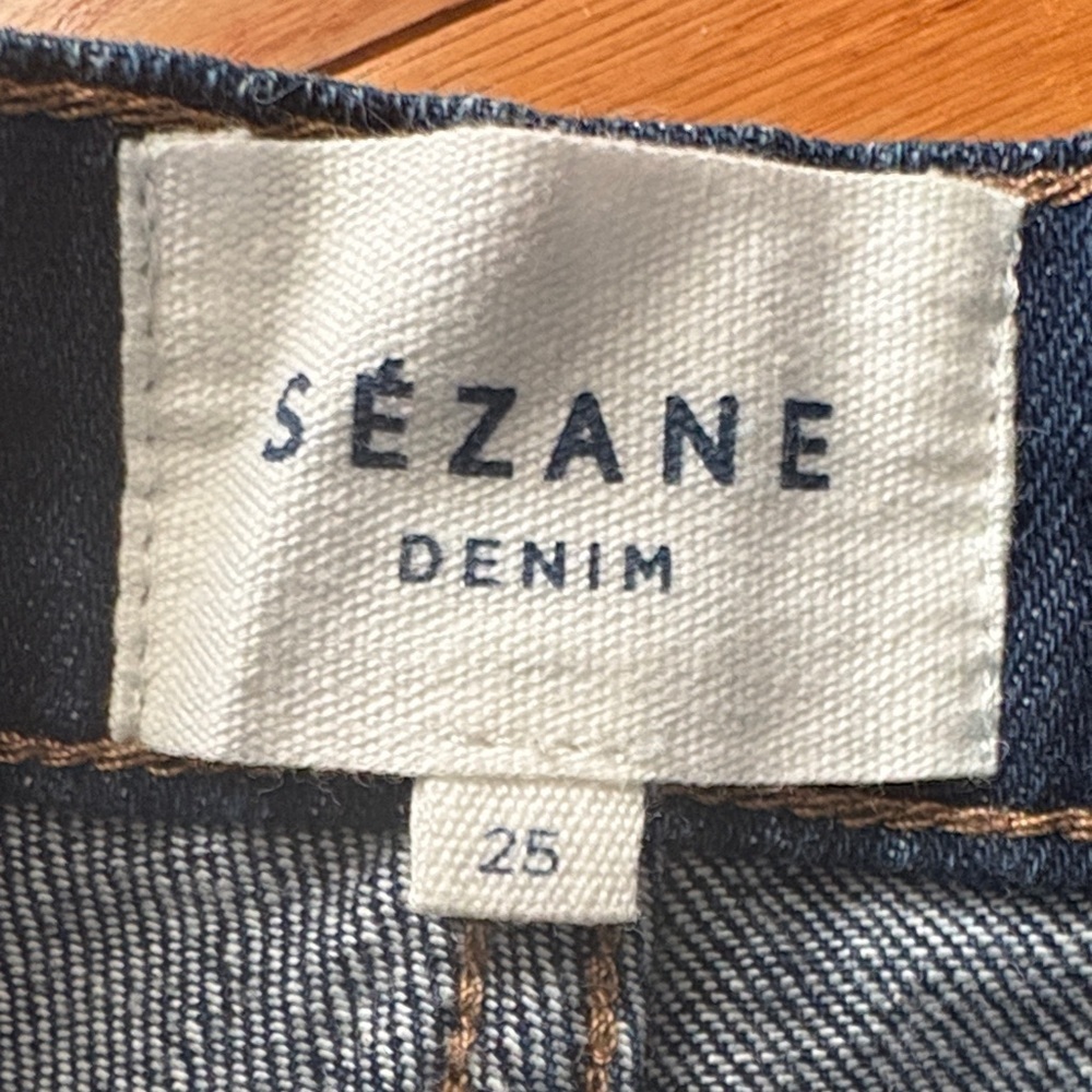 Sezane Indigo Straight Leg Jeans - Picture 2 of 9